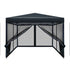 Instahut Gazebo Pop Up Marquee 3x3m Wedding Party Outdoor Camping Tent Canopy Shade Mesh Wall Black