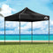 3x3m Pop Up Gazebo Heavy Duty 500D Steel Frame with Base Weights Black