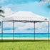 Gazebo Pop Up 3x4.5m w/Base Podx4 Marquee Folding Outdoor Wedding Camping Tent Shade Canopy White