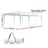 Instahut Gazebo 3x9 Wedding Party Marquee Tent Outdoor Event Camping Shade White