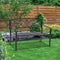 Vintage Garden Bench Black Outdoor Steel Patio Bench 2-3 Seater