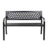 Outdoor Garden Bench Seat Steel Outdoor Furniture 2 Seater Park Black