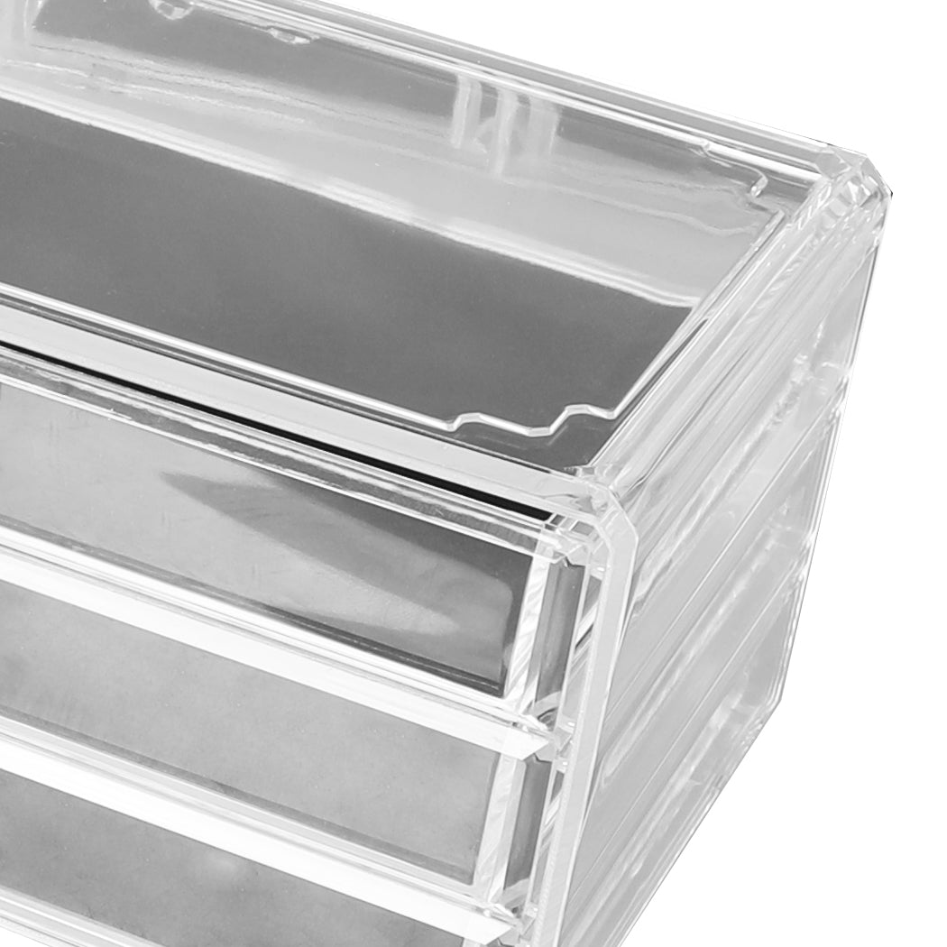 9 Drawer Clear Acrylic Cosmetic Makeup Organizer Jewellery Storage Box