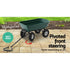 Garden Cart Dump 270kg Hand Trailer Trolley Wagon Wheelbarrow Pull 75L