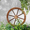 Wooden Wagon Wheel Garden Decor Rustic Outdoor Ornament Fir Wood
