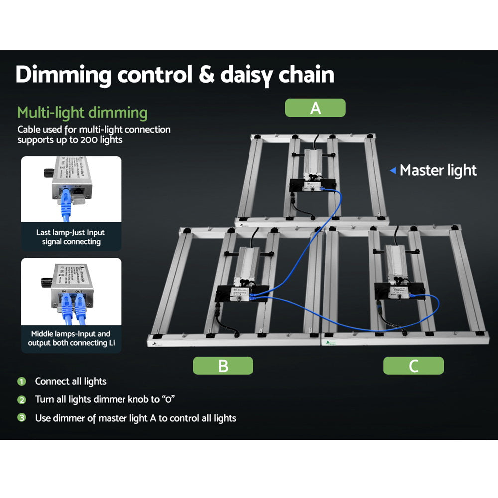 Green Fingers Max 3200W Grow Light LED Full Spectrum Indoor Plant All Stage Growth