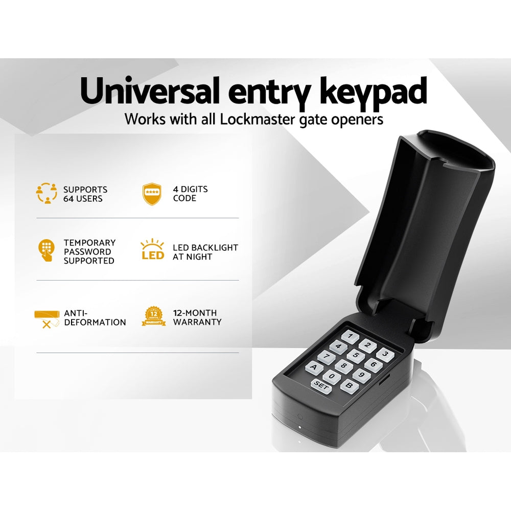 Lockmaster Universal Wireless Wired Keypad Security Control For Gate Opener