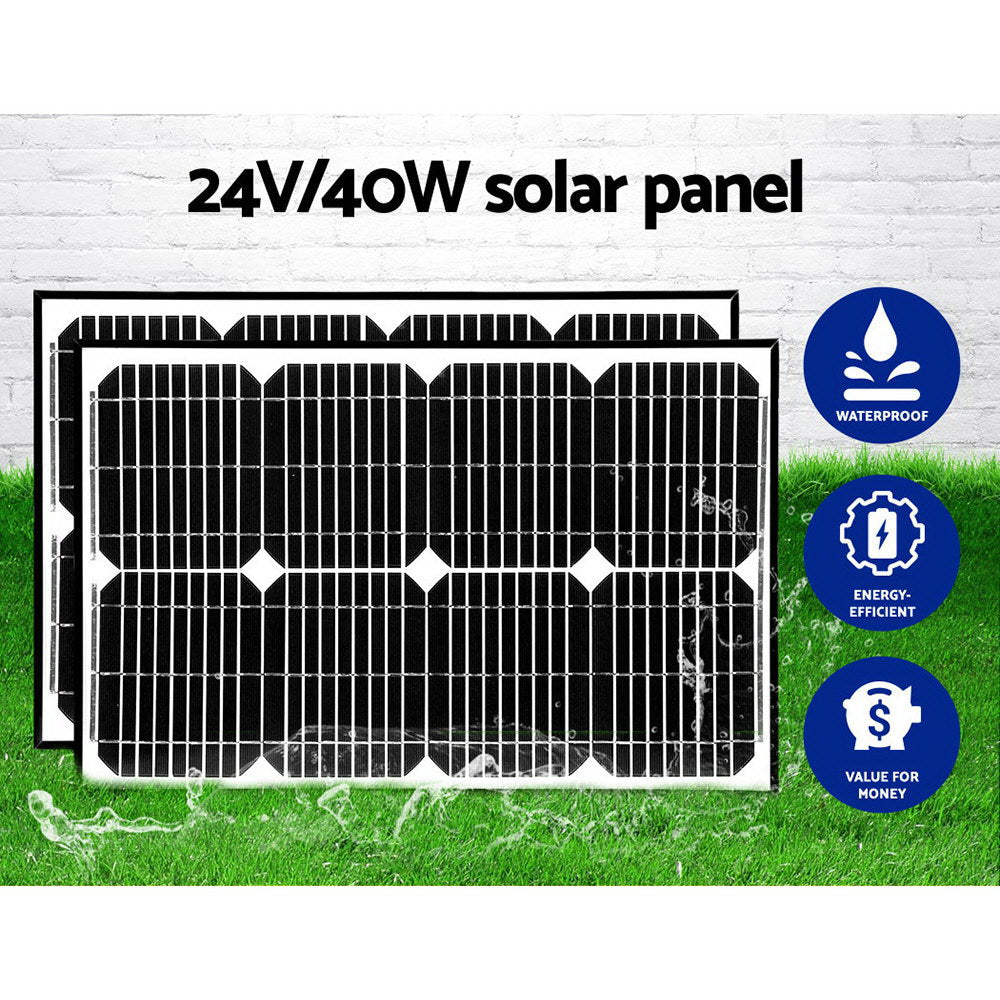 Dual Swing Gate Opener 800KG 40W Solar Panel