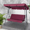 3 Seater Outdoor Canopy Swing Chair Patio Garden Hammock Winered