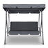 Outdoor Swing Chair Garden Bench Furniture Canopy 3 Seater Grey