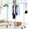 Adjustable Clothes Garment Rack Heavy Duty Rolling Metal Chrome Storage Rail