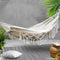 Boho Tassel Hammock Swing Bed Cotton Polyester Cream