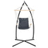 Gardeon Hammock Chair with Steel Stand Armrest Outdoor Hanging Grey