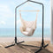 Hammock Chair with Stand Cream Hanging Swing Chair & Pillow