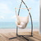 Hammock Chair with Stand Cream Hanging Swing Chair 180kg Capacity