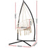 Gardeon Hammock Chair with Steel Stand Macrame Outdoor Swinging Cream