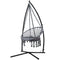 Gardeon Hammock Chair with Steel Stand Macrame Outdoor Swinging Grey