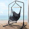 Hammock Chair with Stand Hanging Swing Seat Grey Indoor Outdoor