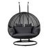 Outdoor Egg Swing Chair Hanging Pod Chair Wicker Cushion 2 Person Grey