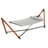 Gardeon Hammock Bed Outdoor Camping Timber Hammock with Stand Grey