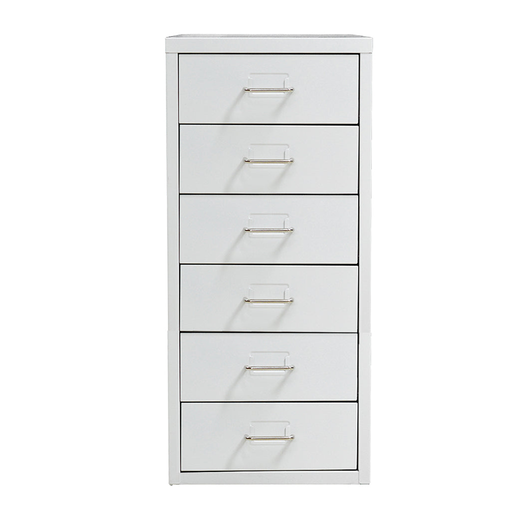 6 Tiers Steel Orgainer Metal File Cabinet With Drawers Office Furniture White