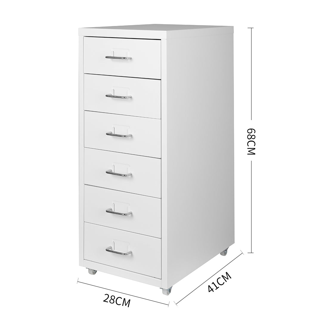 6 Tiers Steel Orgainer Metal File Cabinet With Drawers Office Furniture White