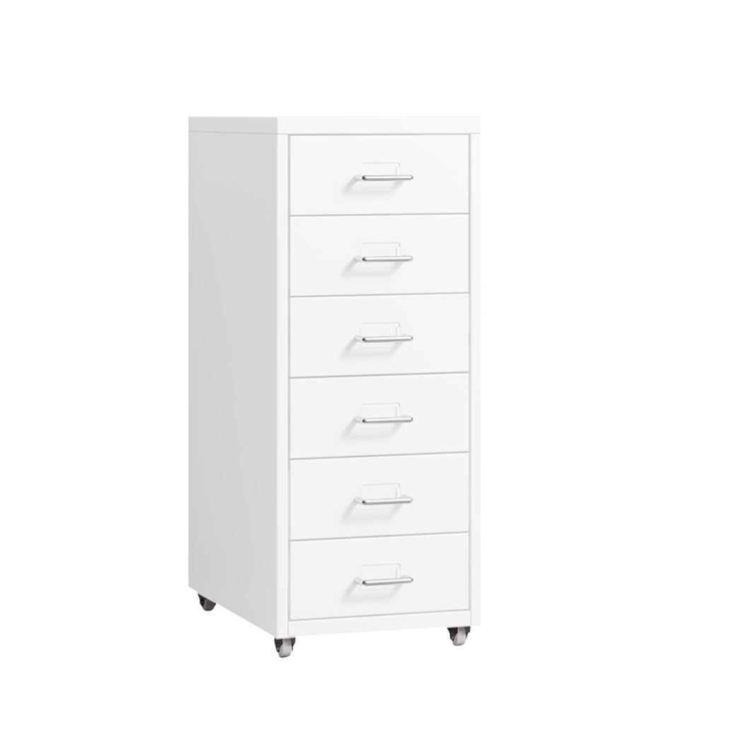 6 Tiers Steel Orgainer Metal File Cabinet With Drawers Office Furniture White