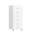 6 Tiers Steel Orgainer Metal File Cabinet With Drawers Office Furniture White