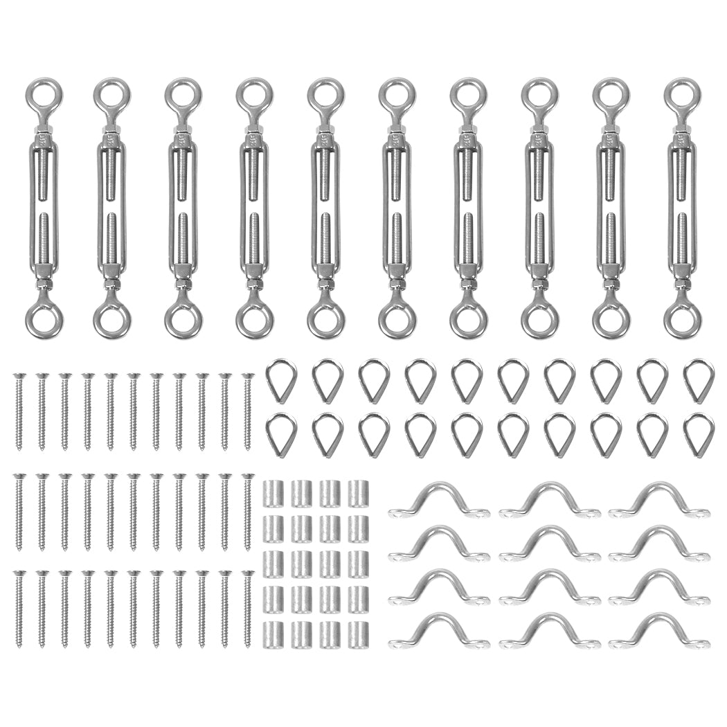 Wire Rope DIY Balustrade Kit 10 Set Stainless Steel Grade316 Eye/Eye