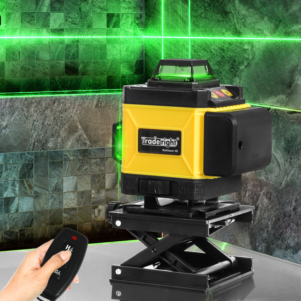 Laser Level Green Light 4D 16 Lines Auto Self Leveling 360Â° Rotary Cross Measure