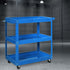 Tool Cart Trolley 3-Tier Toolbox Workshop Garage Storage Organizer Steel 150KG