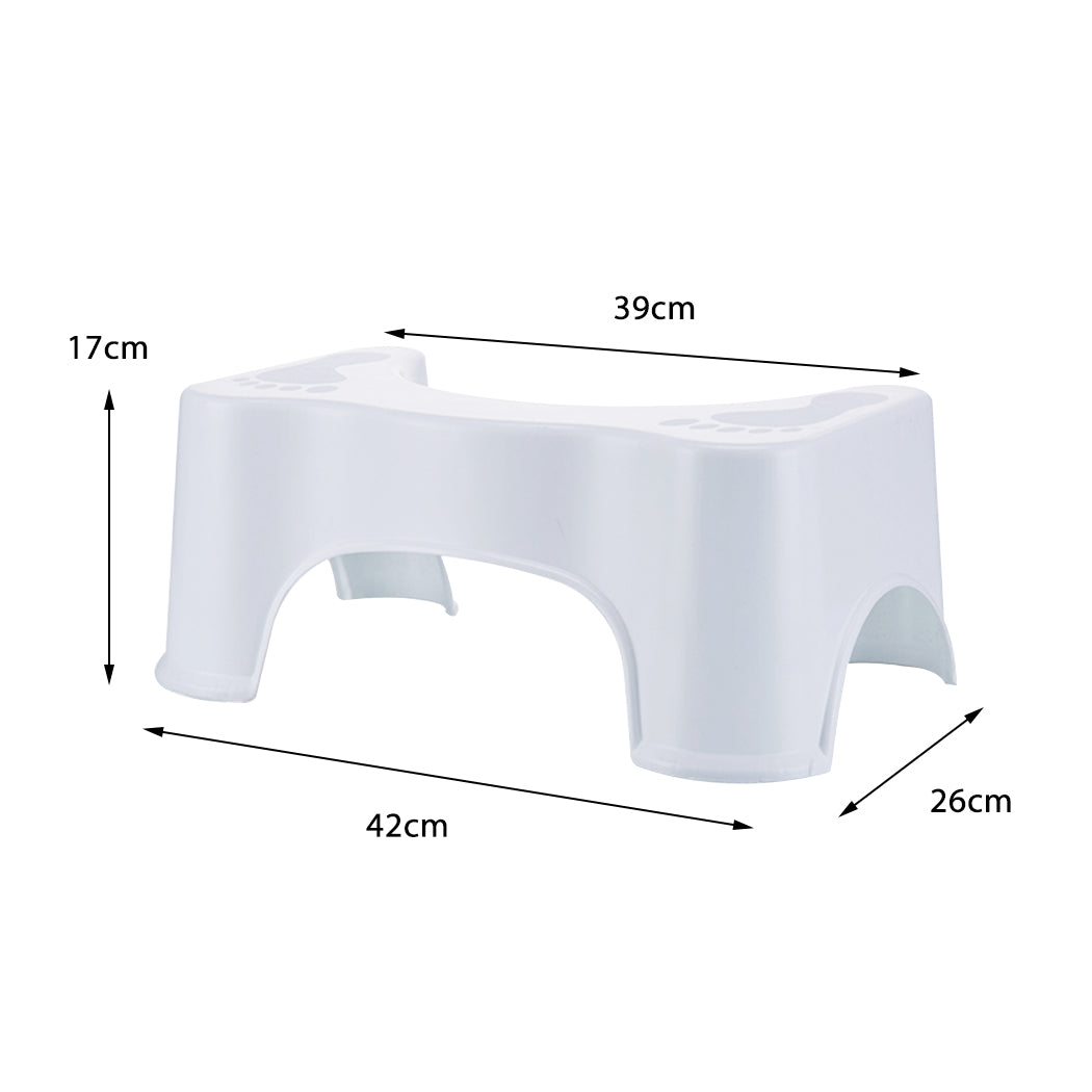 2x Toilet Step Stool Bathroom Potty Squat Aid for Constipation Relief