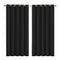 2x Blockout Curtains Panels 3 Layers Black