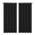 2x Blockout Curtains Panels 3 Layers Black