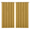 2x Blockout Curtains Panels 3 Layers Mustard CD1003-300X230-GY