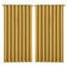 2x Blockout Curtains Panels 3 Layers Mustard CD1003-300X230-GY