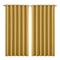 2x Blockout Curtains Panels 3 Layers Mustard