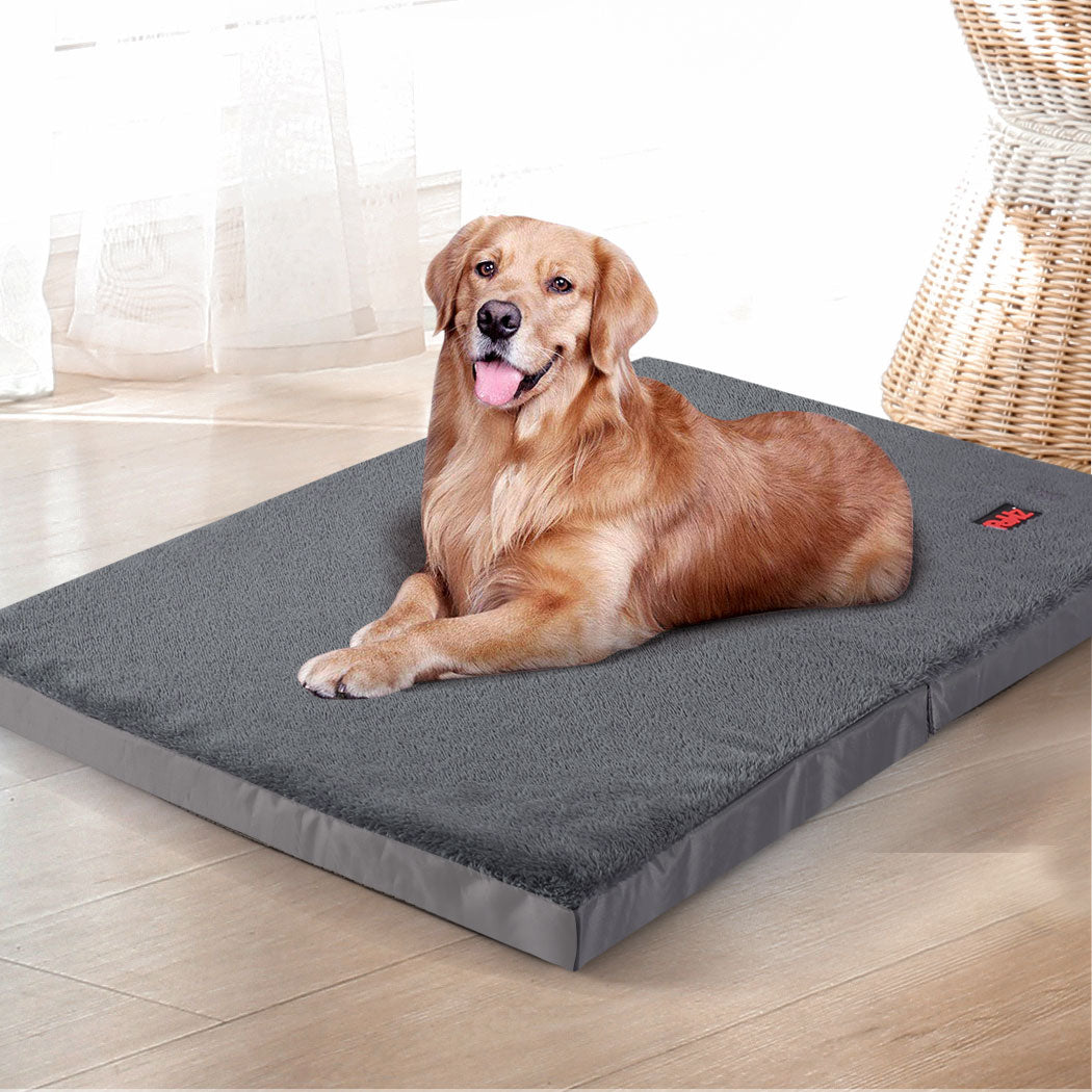 Pet Bed Foldable Dog Puppy Beds Cushion Pad Pads Soft Plush Cat Pillow L