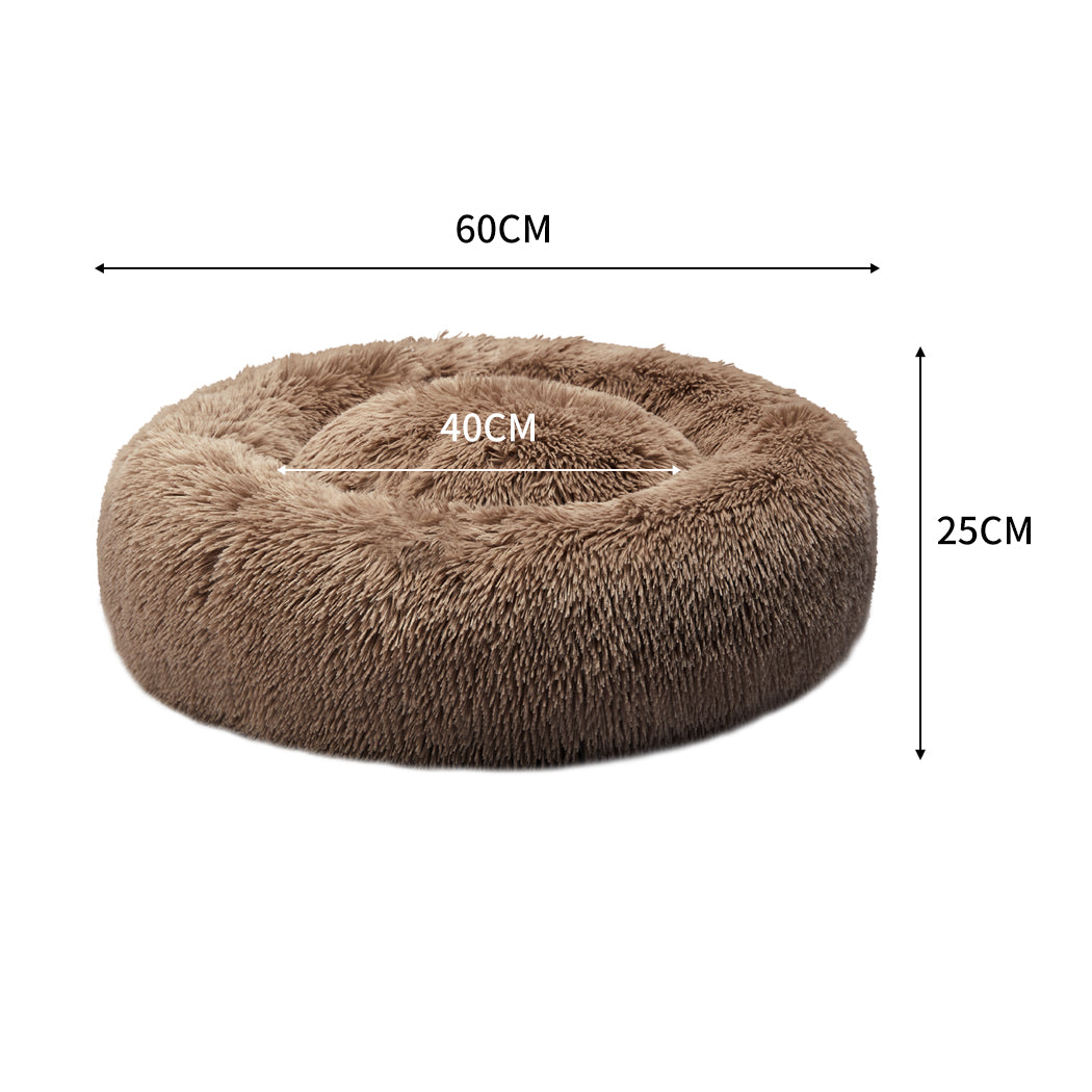 Pet Bed Mattress Dog Beds Bedding Cat Pad Mat Cushion Winter M Brown