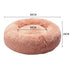 Pet Bed Cat Dog Donut Nest Calming Kennel Cave Deep Sleeping Pink XL