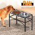 Dual Elevated Raised Pet Dog Puppy Feeder Bowl Stainless Steel Food Water Stand