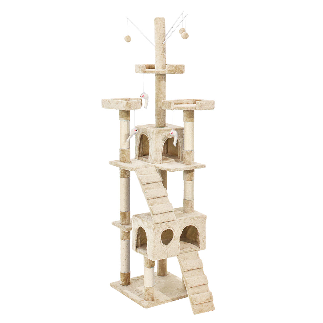 2.1M Cat Scratching Post Tree Gym House Condo Furniture Scratcher Tower