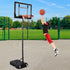 Basketball Hoop Stand System Ring Portable 2.1M Adjustable Height Kids In Ground