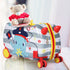 Kids Ride On Suitcase Children Travel Luggage Carry Bag Trolley Octopus