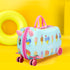 Kids Ride On Suitcase Children Travel Luggage Carry Bag Trolley Ice Cream