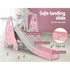 Kids Slide Swing Set Basketball Hoop Outdoor Playground Toys 170cm Pink