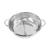 36cm Stainless Steel Twin Mandarin Duck Hot Pot Induction Cookware With Lid