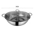 34cm Stainless Steel Twin Mandarin Duck Hot Pot Induction Cooker With Lid