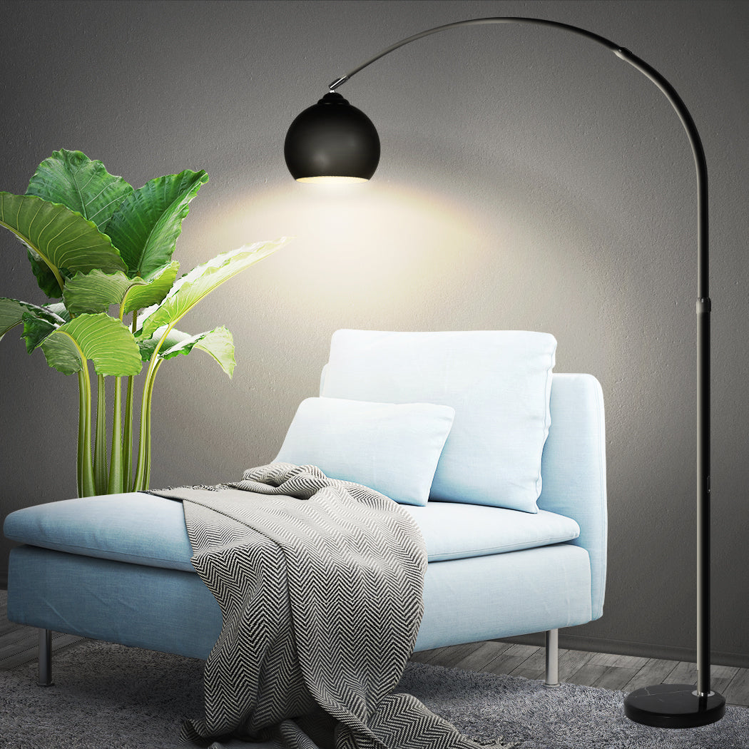 Modern LED Floor Lamp Stand Reading Light Height Adjustable Indoor Marble Base