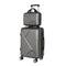 2pc Luggage 12" 20" Trolley Travel Suitcase Storage Carry On TSA Lock Dark Grey